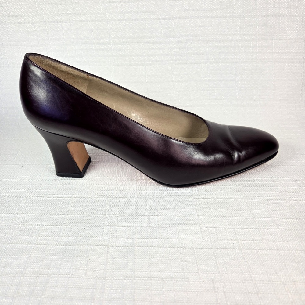 Salvatore Ferragamo Burgundy Pumps Women's 5.5 Classic‎ Elegant Business Career - Picture 6 of 11